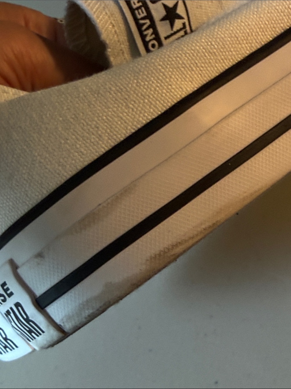 Converse White Low Top Slip-On Sneakers - Picture 6 of 9
